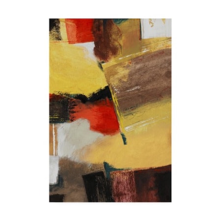 Pablo Esteban 'Red Black Yellow Abstract' Canvas Art,22x32